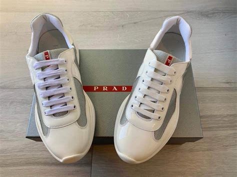 scarpe prada uomo bianche|prada sneakers.